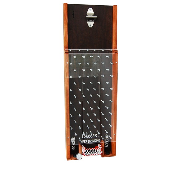 Personalized Drinko Bottle Opener: Ice Hockey Gift, Handmade Pine