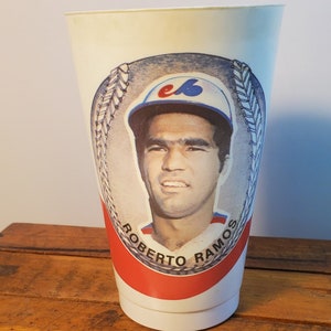 1981 Vintage Montreal Expos ROBERTO RAMOS Coke Fountain Drink Cup-Coca Cola.