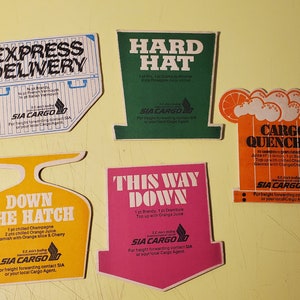 Lot of Vintage SIA Singapore Airlines Drink Recipe Coasters
