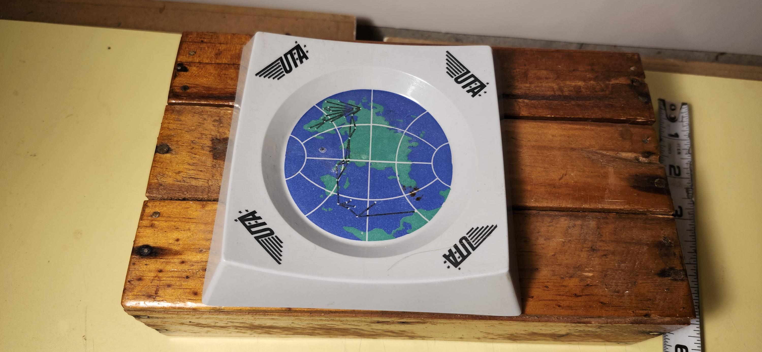 Vintage UTA French Airline Ashtray