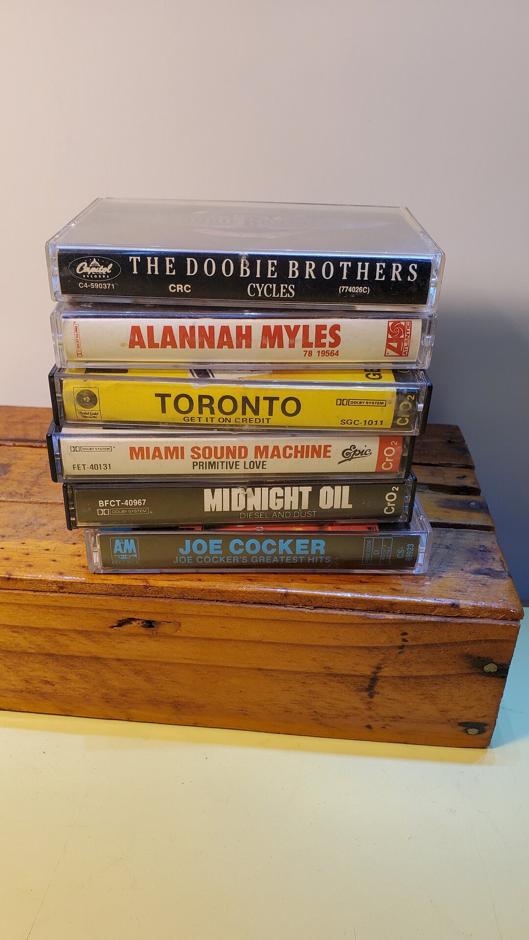 80s Lot of 6 Vintage Rock Cassette Tapesjoe Cocker, Toronto, Alannah