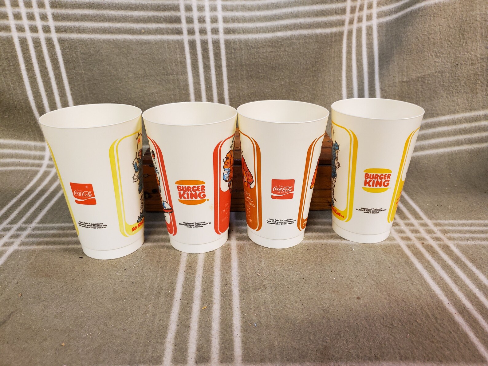 Vintage Rare Lot of 4 1970s Burger King Fountain Drink Etsy