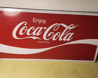 VINTAGE Rare COKE Coca-cola Soda 14” Porcelain Sign Gas Oil Car - Etsy