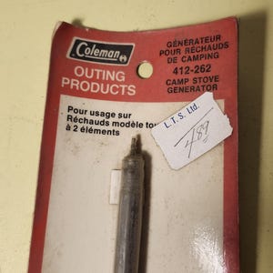 Vintage Coleman 412-262 Camp Stove Generator Replacement Pt For Standard Models