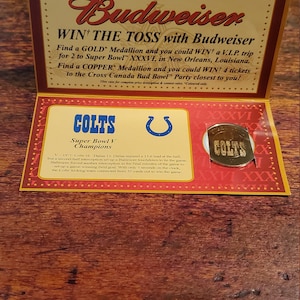 Vtg Super Bowl Commemorative Coin - Baltimore (Indianapolis) Colts.