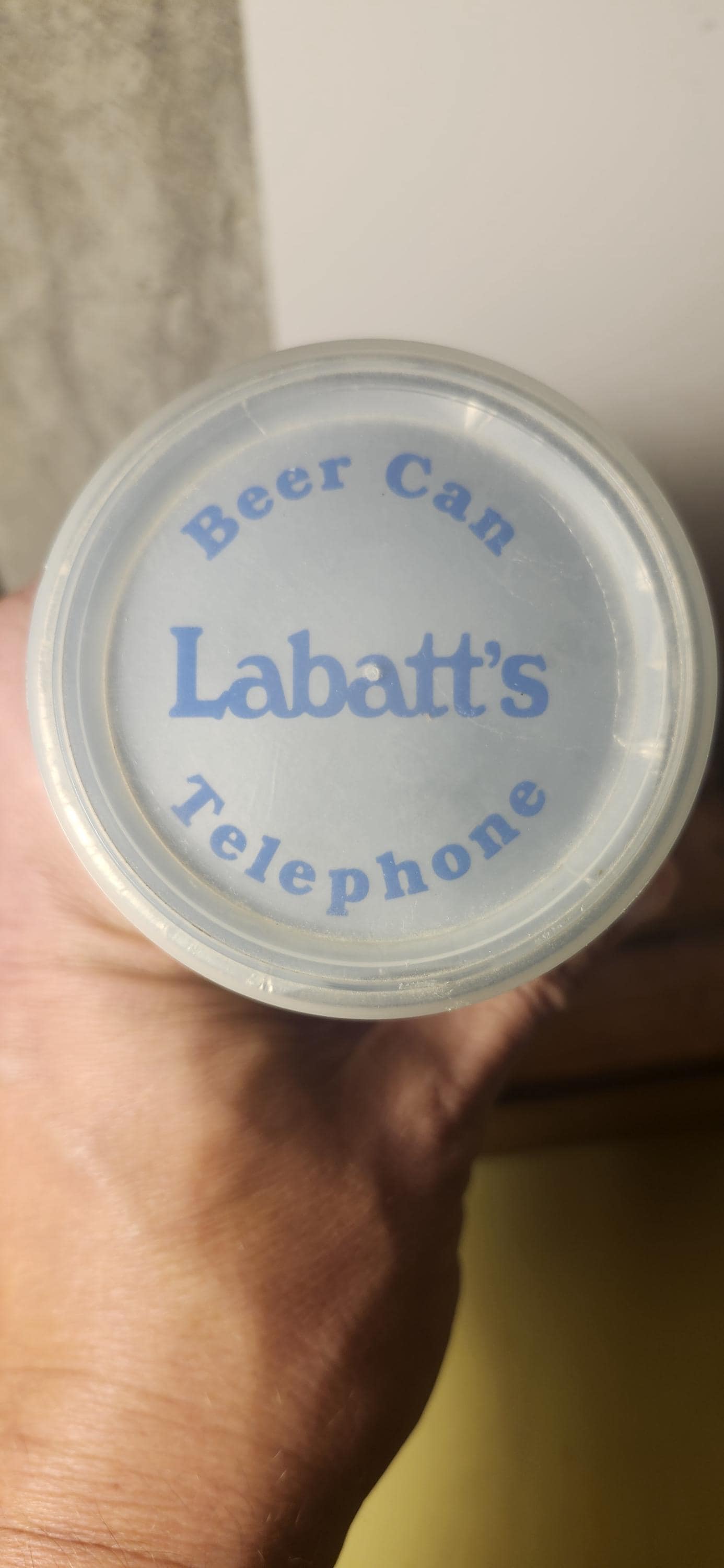 1980's Rare Blue LABATT'S Pilsner Beer Can Telephone Original Tube