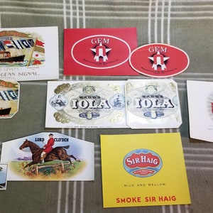 Wonderful Antique Lot Unused Cigar Box Labels. London Stratford Ontario.