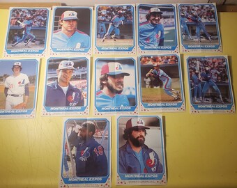 1982 MONTREAL EXPOS MLB BASEBALL TEAM OPC O-PEE-CHEE PHOTO CARD LOT VINTAGE