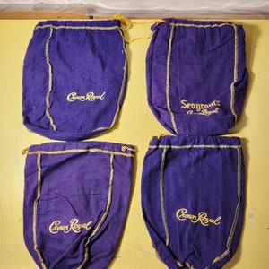 Vintage Lot of 3 Circa 1960's Seagram's Purple 