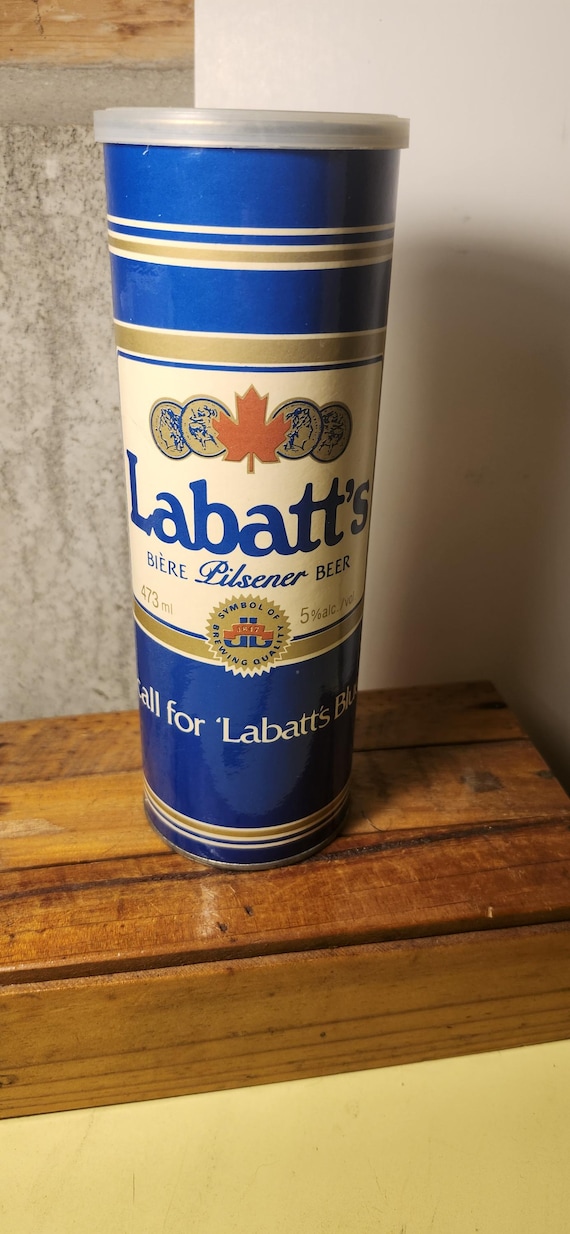 1980's Rare Blue LABATT'S Pilsner Beer Can Telephone Original Tube