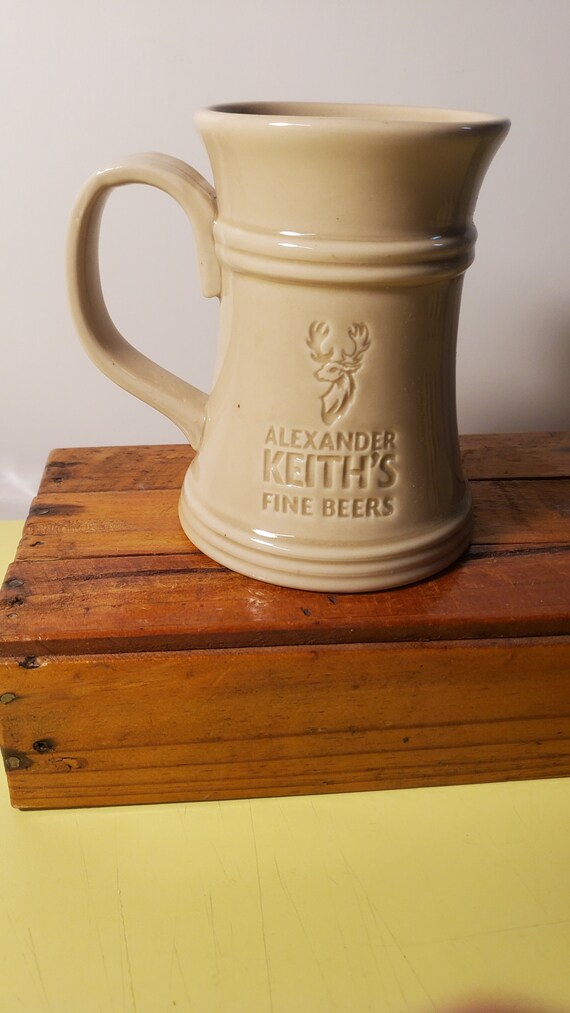 Vintage Alexander Keith's Fine Beer Stein Ceramic Advertising Pottery Mug