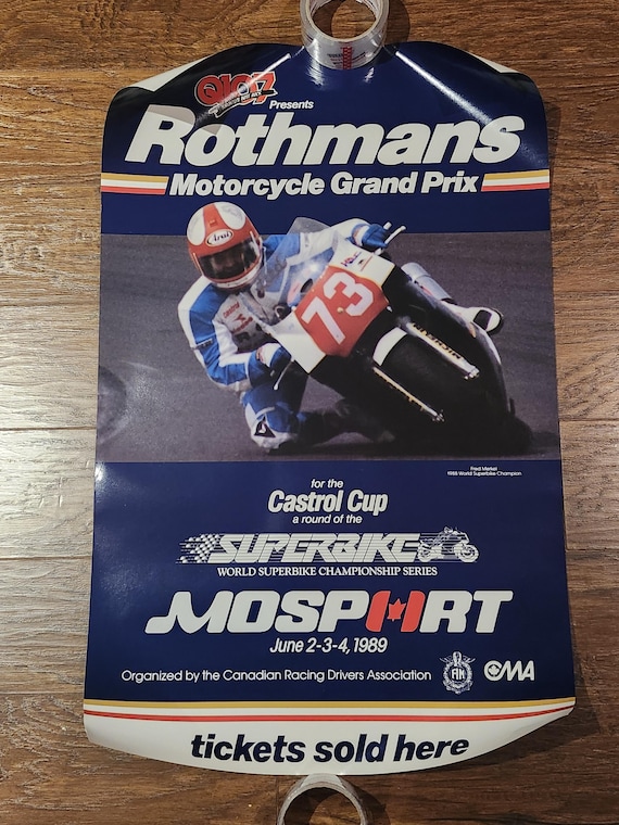 1989 Rothmans Cigarettes Motorcycle Grand Prix Racing Poster 19