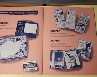 ヴィンテージ アメリカン航空旅行代理店パンフレット - Etsy 日本