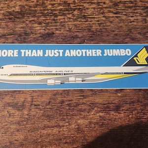 Vintage SIA Singapore Airlines Decal. Sticker. Bumper. Luggage.