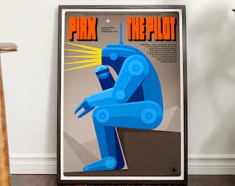 Pirx the Pilot poster  (Stanislaw Lem) | Futuristic Sci-Fi Art | Creative Space Age Design