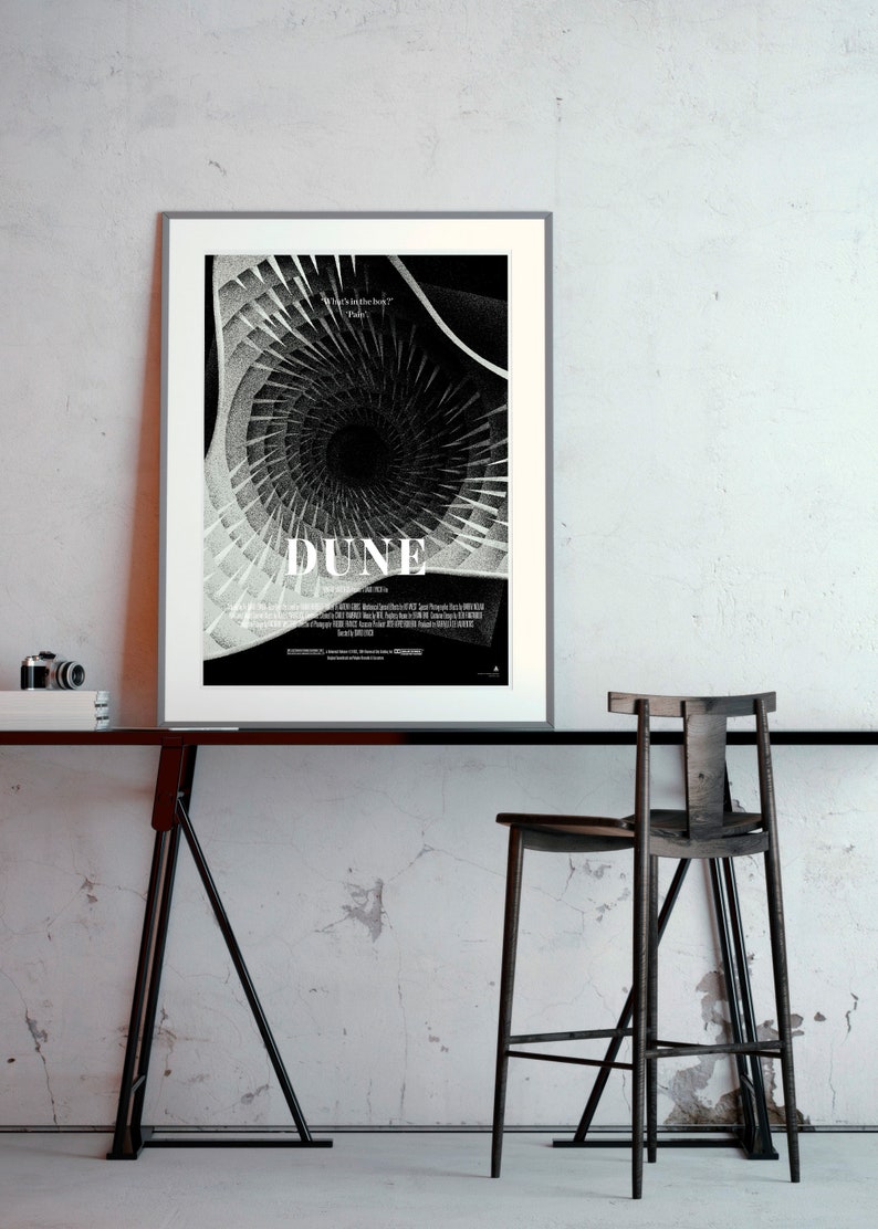 Dune Tribute Poster Black & White Ultimate Sci-Fi Fan Gift image 6