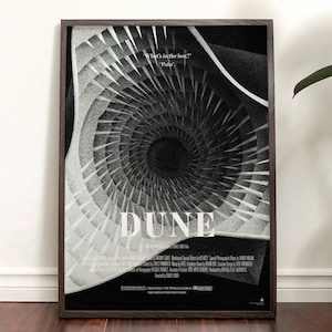 Dune Tribute Poster Black & White Ultimate Sci-Fi Fan Gift image 1