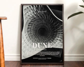 Dune Tribute Poster - Black & White (Ultimate Sci-Fi Fan Gift)