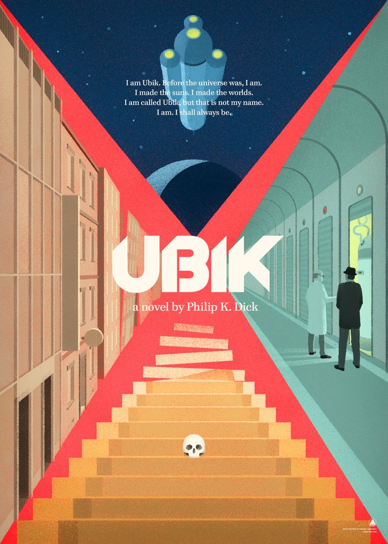 Ubik Philip K Dick space poster. The ultimate bookworm gift image 2