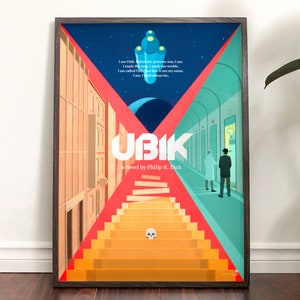 Ubik Philip K Dick space poster. The ultimate bookworm gift image 1