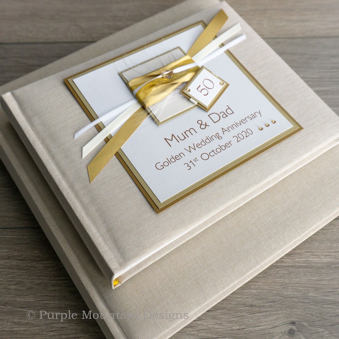 Gold Wedding Anniversary Photo Album 50th Wedding Gift High Etsy UK