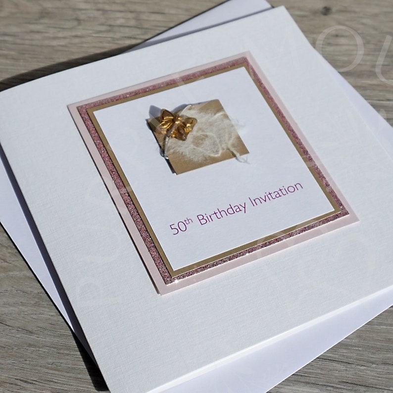Butterfly birthday invitations, wedding invites, rose gold & pink handmade wedding invites, personalised invites zdjęcie 1