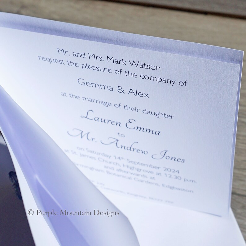 Butterfly birthday invitations, wedding invites, rose gold & pink handmade wedding invites, personalised invites zdjęcie 4