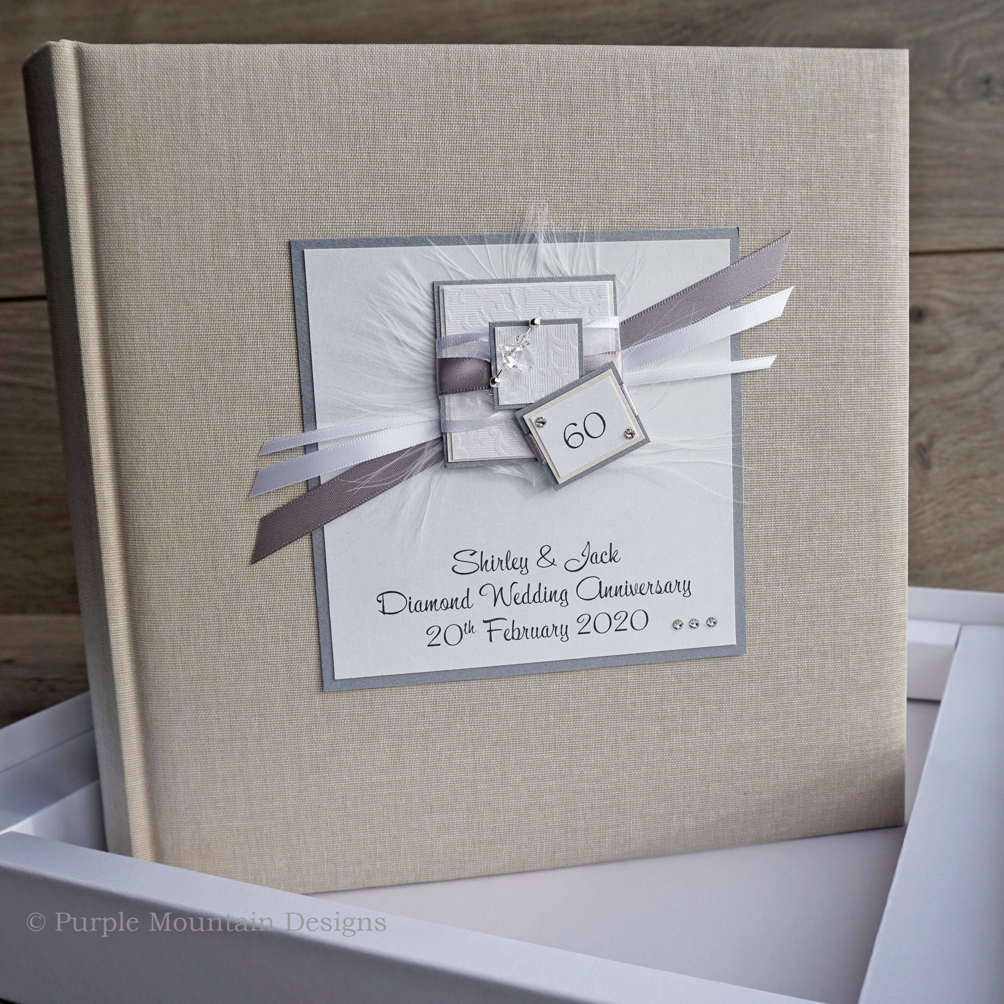 Diamond Wedding Anniversary Photo Album Diamond Wedding Gift Etsy