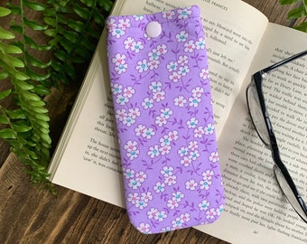 Handmade Floral fabric glasses case Flower sunglasses pouch spectacle Gardeners gift idea