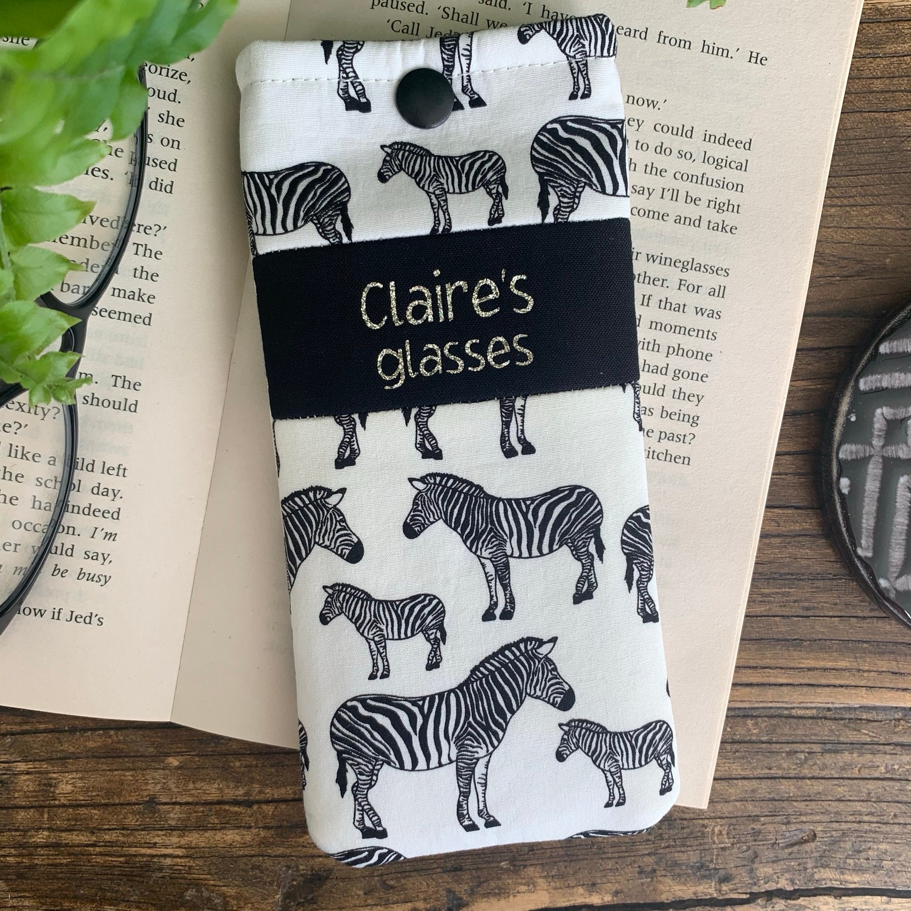 Personalised Zebra Fabric Glasses Case Handmade Animal Print - Etsy Personalised Zebra Fabric Glasses Case Handmade Animal Print - Etsy