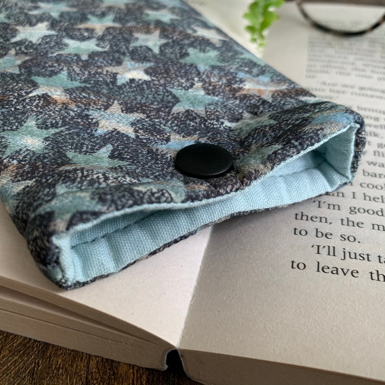 Liberty Tana Lawn star fabric Glasses case Spectacles snap pouch Gift idea