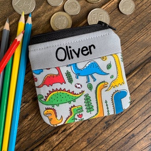 Porte-monnaie personnalisé dinosaure pour enfants Porte-monnaie pour enfants de tous les noms