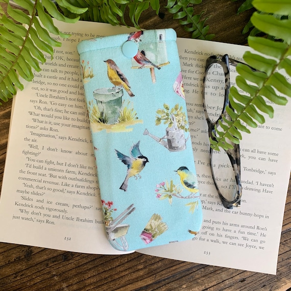 Sunglasses Pouch Animal Bird Eagle Squeeze Top Glasses Pouch Por 並行輸入品 Sunglasses Soft Case With Carabiner Squirrel Bird Mushroom
