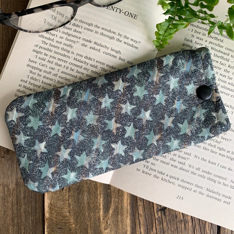 Liberty Tana Lawn star fabric Glasses case Spectacles snap pouch Gift idea