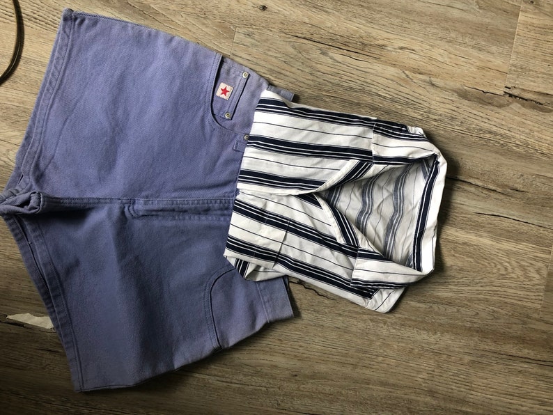 Lilac All Cotton Shorts Gorgeous Fab Long SHorts. By Rockies Mom Pants Vintage Size 11 High Waisted Shorts Mom Jeans
