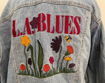 Vintage LA Blues Jean Jacket With 