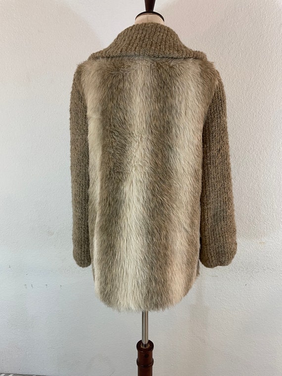 True Vintage size M/L Teddy bear striped coat. Ad… - image 3
