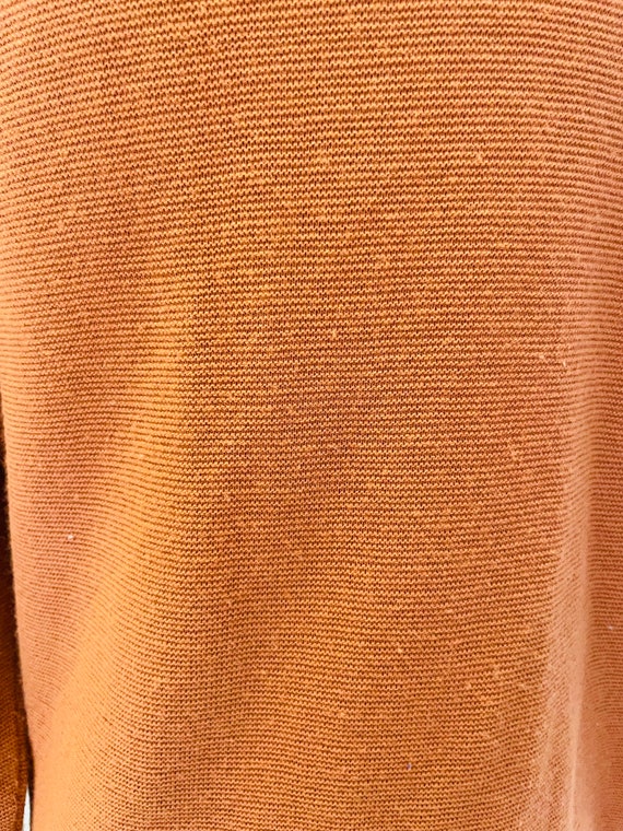 Men's 1970s burnt orange pullover sweater. Academ… - image 2