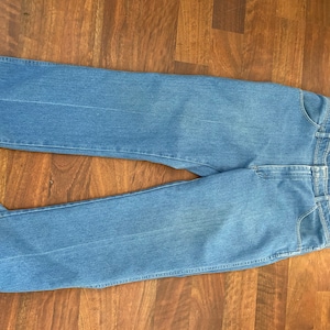 Vintage sz 38/29 Wranglers. Blue cotton blend Jean slacks. Perm Press. Cowgirl. High Waisted. Western Cowgirl Style. Rugged Denim. Bootcut