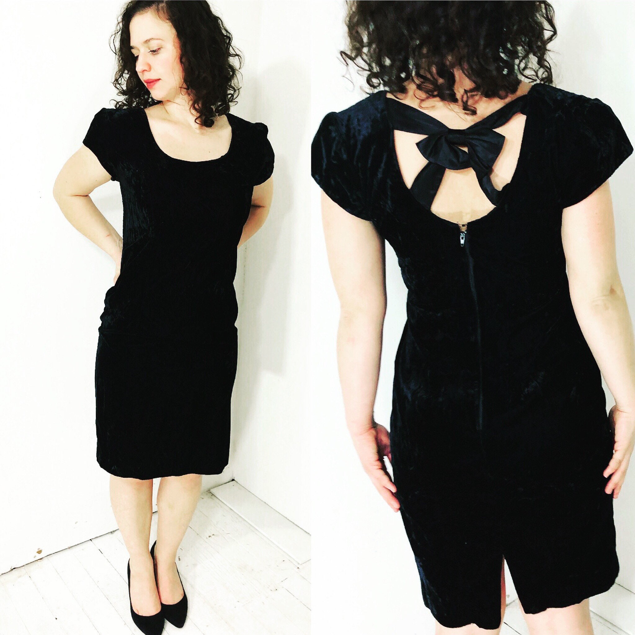 black velvet dress short