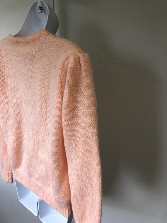 Vtg sz M 1980's does 1950's Pretty in Pink Mohair… - image 10