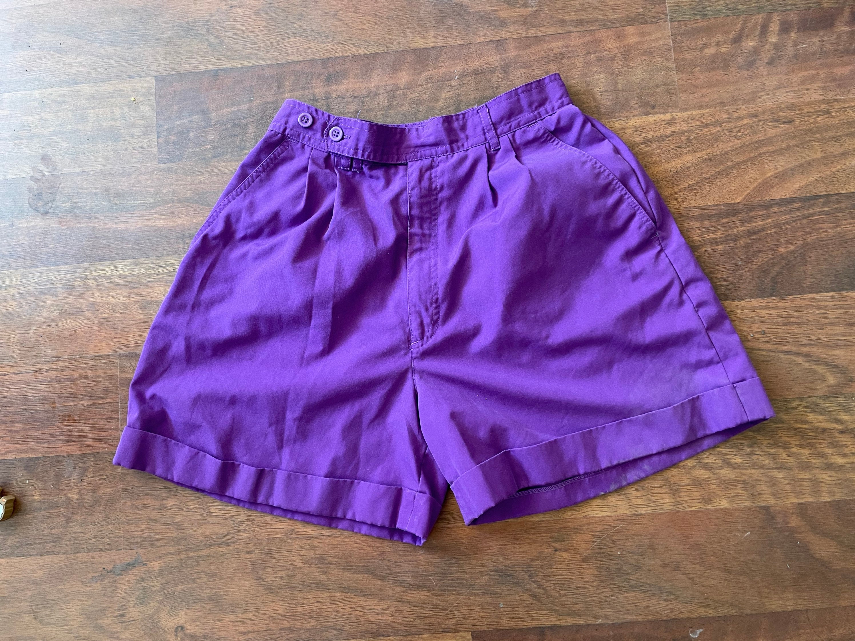 Parat Fødested Allergisk 1980s Purple New York and Company Cloth High Rise Shorts. - Etsy