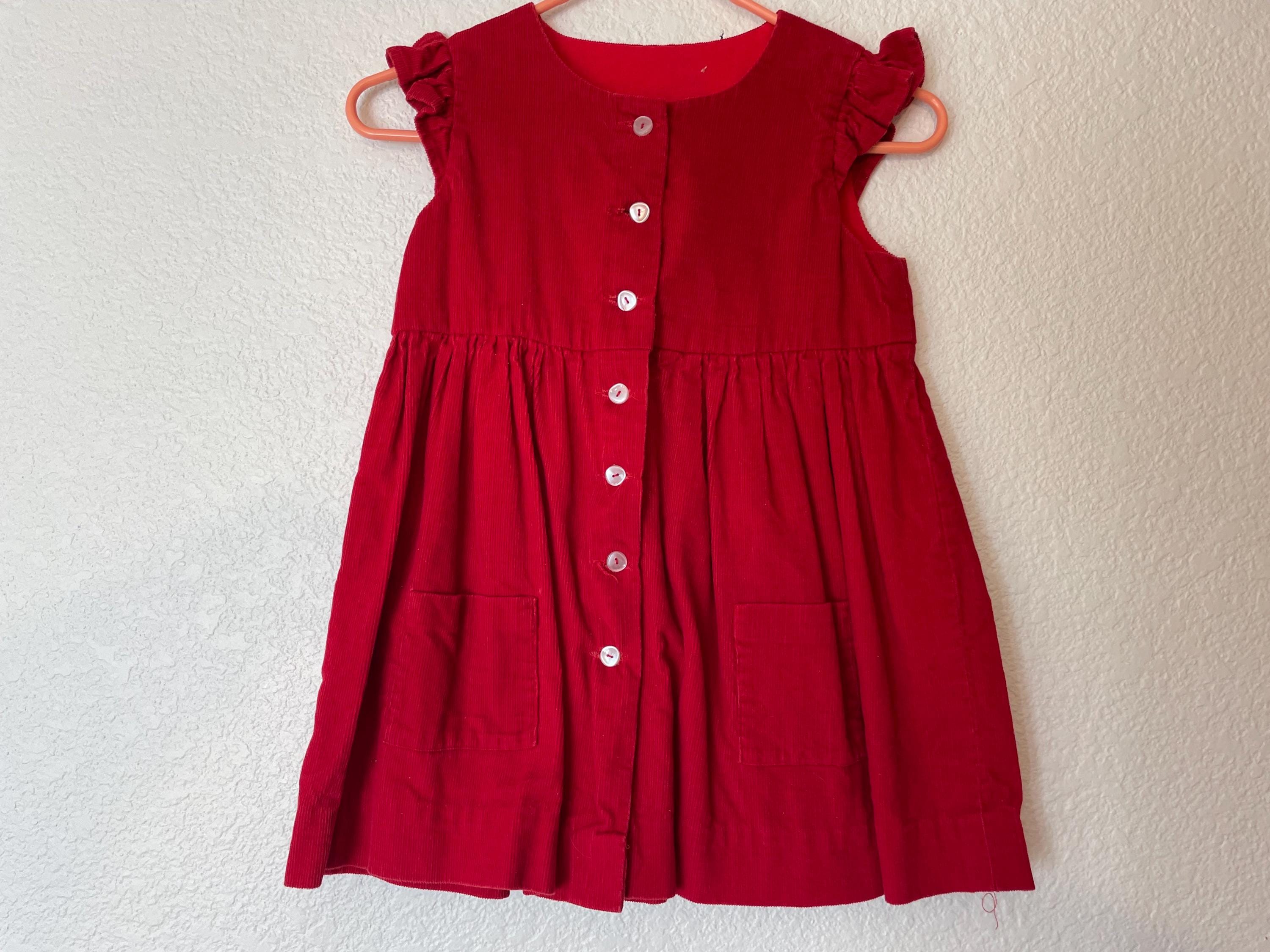 open lace back dress CORDUROY PINAFORE DRESS