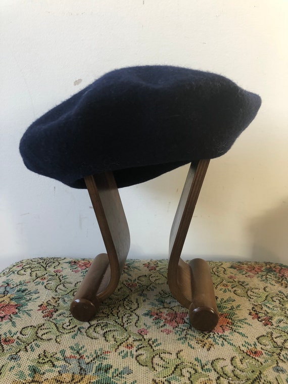 Vintage “Basque Beret,” Blue Classic Wool beret or