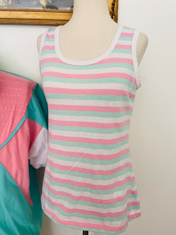 Vintage Striped Ringer tee. Tank. 1980s. Classic … - image 2