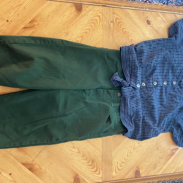 size M Vtg Green Longline Shorts or Cutoffs. Size M. Jean Material. Forest Service Look. High Waist. Modest Green Jean Shorts. Mom Shorts.