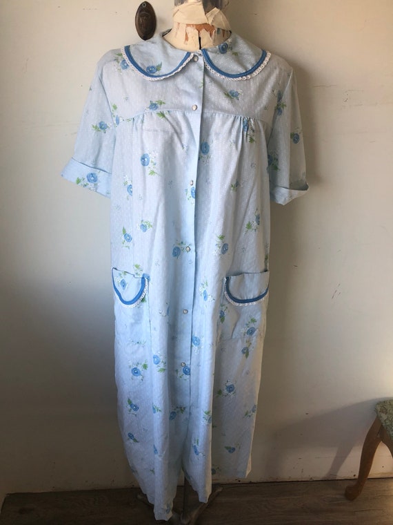 Vtg Size L. Nightie. Floral Boho Long Nightgown. Cotton Blend. Cute Lingerie. Sweet Nightwear. 1960s Nightie. Beco Originals. Snaps. Etsy UK
