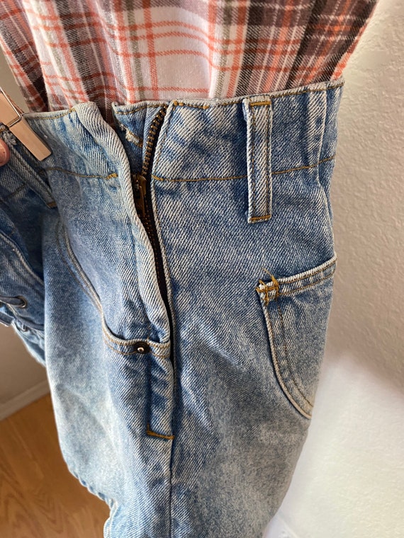 sz M Vintage side zip lace up 90s Jean shorts. Al… - image 3