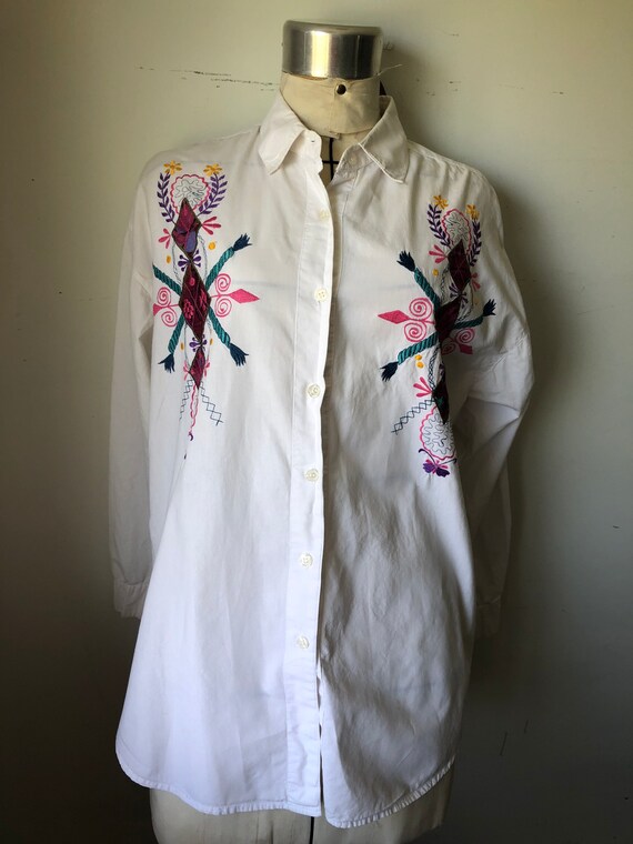 Turquoise Baroque Print Fitted Shirt Medium Floral Buttoned Blouse Bohemian Style Beige Formal Shirt Black Stripe Classic Shirt