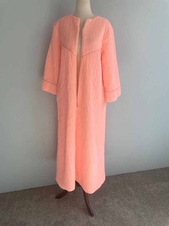 pink and orange dressing gown THE DRESSING GOWN in Sunset Awning STRIPED Gauze Sunset Awning Stripe Chios Gauze / 2023SP389 SASCG / 0